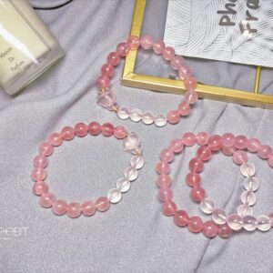 粉晶狐仙漸層手鏈
